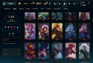 Prata 4 com 120 Champs e 146 Skins ( SUP / ADC ) - League of Legends LOL