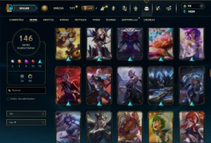 Prata 4 com 120 Champs e 146 Skins ( SUP / ADC ) - League of Legends LOL