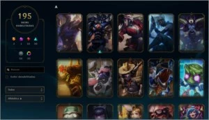 DIAMOND ALL CHAMP VITORIOSAS (8), 200 SKINS, 13K EA - League of Legends LOL