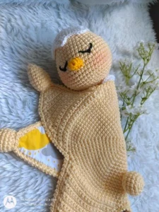 Naninha ou Manta do Apego em Crochê - Pintinho - Artesanato e Personalizados