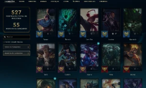 Esmeralda 4 com TODOS os champs e 221 Skins + 6 Vitoriosas - League of Legends LOL