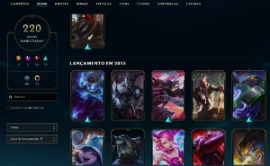 Esmeralda 4 com TODOS os champs e 221 Skins + 6 Vitoriosas - League of Legends LOL