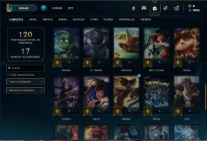 Conta bronze 3 com 50 Champs e 22 Skins - League of Legends LOL