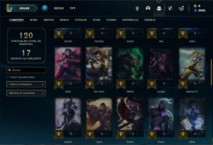 Conta bronze 3 com 50 Champs e 22 Skins - League of Legends LOL