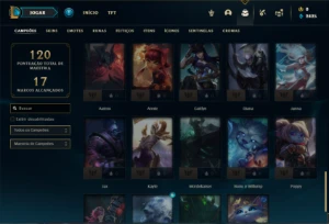Conta bronze 3 com 50 Champs e 22 Skins - League of Legends LOL