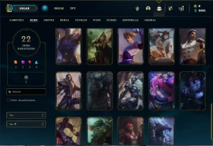 Conta bronze 3 com 50 Champs e 22 Skins - League of Legends LOL