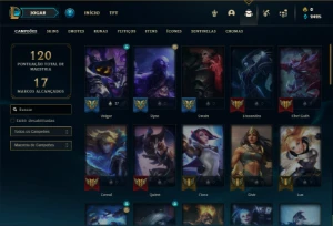 Conta bronze 3 com 50 Champs e 22 Skins - League of Legends LOL