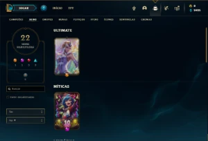 Conta bronze 3 com 50 Champs e 22 Skins - League of Legends LOL
