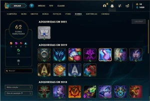Conta Ferro 1 com 33 Champs e 10 Skins + 2 Fragmentos - League of Legends LOL