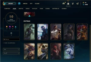 Conta Ferro 1 com 33 Champs e 10 Skins + 2 Fragmentos - League of Legends LOL
