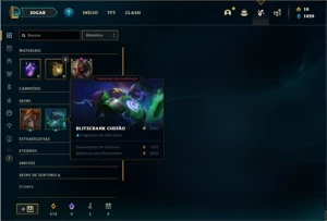 Conta Ferro 1 com 33 Champs e 10 Skins + 2 Fragmentos - League of Legends LOL