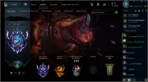 Conta LOL, Diamante 2 SoloQ, emote de grao mestre,129 skins. - League of Legends