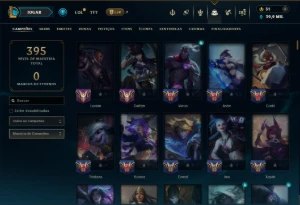 Mestre com TODOS os Champs e 65 Skins +1 Prestigio - League of Legends LOL