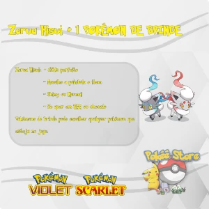 Zorua Hisui + 1 Pokémon de Brinde Em Scarlet e Violet - Others