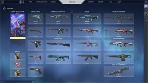conta valorant com algumas skins