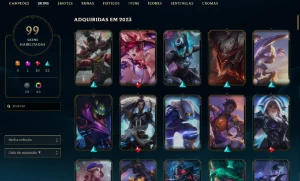 vendo conta lol 99 skins platina3 - League of Legends