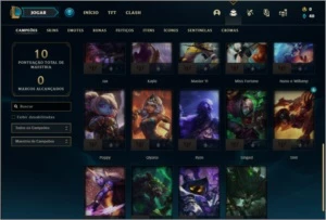 Conta ouro 4 com 2 skins e 28  champs - League of Legends LOL