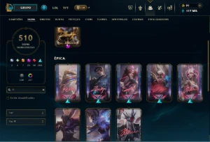 Conta LoL Diamante + Skin do Faker Autografada + Skin do Uzi - League of Legends