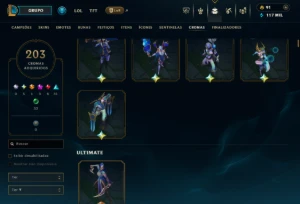 Conta LoL Diamante + Skin do Faker Autografada + Skin do Uzi - League of Legends