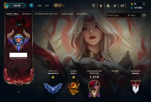 Conta LoL Diamante + Skin do Faker Autografada + Skin do Uzi - League of Legends