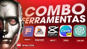 Combo Ferramentas: Capcut > Canva Pro > Chat Gpt > Cursos - Premium