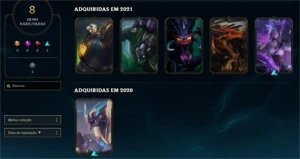 Conta Diamante 4 (D4) (upada a mão) duas skins vitoriosas - League of Legends LOL
