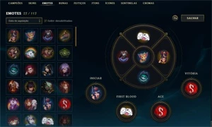 Conta Diamante 4 (D4) (upada a mão) duas skins vitoriosas - League of Legends LOL