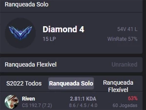 Conta Diamante 4 (D4) (upada a mão) duas skins vitoriosas - League of Legends LOL