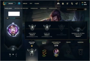 Conta prata 4 com 80 skins e 100 champs ( MAIN TOP / JG ) - League of Legends LOL