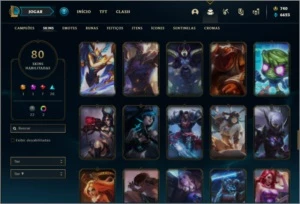 Conta prata 4 com 80 skins e 100 champs ( MAIN TOP / JG ) - League of Legends LOL