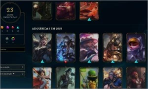 CONTA SMURF COM VÁRIAS SKINS BRABAS! - League of Legends LOL