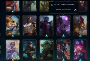 CONTA SMURF COM VÁRIAS SKINS BRABAS! - League of Legends LOL