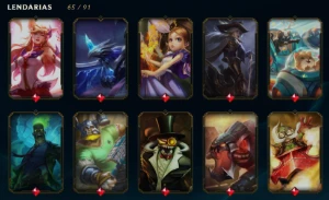 Conta Nivel 538, Plat 2 , 848 skins e 259 cromas. - League of Legends LOL