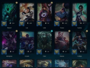 Conta Nivel 538, Plat 2 , 848 skins e 259 cromas. - League of Legends LOL
