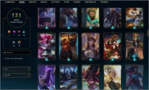 CONTA LOL LEAGUE OF LEGENDS MUITAS SKINS 14K ESSENCIA LVL431