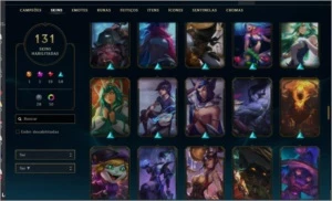CONTA LOL LEAGUE OF LEGENDS MUITAS SKINS 14K ESSENCIA LVL431
