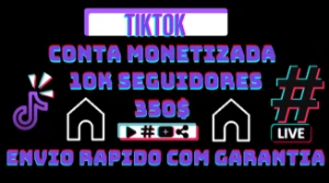 Conta tiktok já monetizada 10k seguidores - Redes Sociais