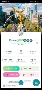 Eevee shinny Safari México com fundo - Pokémon