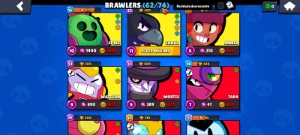 Conta brawl stars 26mil troféus e 61 brawlers