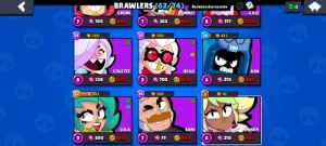 Conta brawl stars 26mil troféus e 61 brawlers