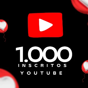 1.000 Inscritos YouTube - Redes Sociais