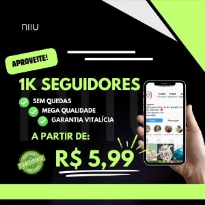 [Promoção] 1K Seguidores Instagram a partir de R$ 4,99 - Redes Sociais