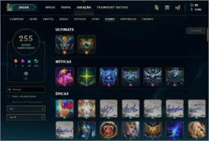 Conta LOL 426 SKINS, D4, 46 EMOTES e 255 ICONES. - League of Legends