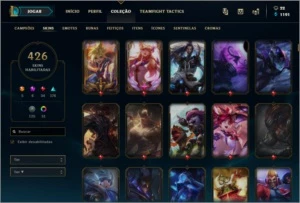 Conta LOL 426 SKINS, D4, 46 EMOTES e 255 ICONES. - League of Legends