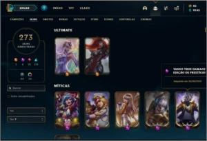 Conta ouro 3 com 127 champs e 273 skins ( MAIN TOP ) - League of Legends LOL