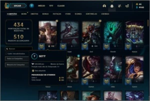 Conta ouro 3 com 127 champs e 273 skins ( MAIN TOP ) - League of Legends LOL