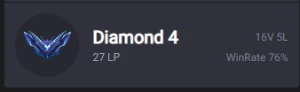 Conta diamante 4 76% WR - 63 champs - 18 skins - League of Legends LOL