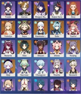 Yoimiya + Harpa + Eula + Ayaka + Raiden + Xiao + Keqing etc. - Genshin Impact
