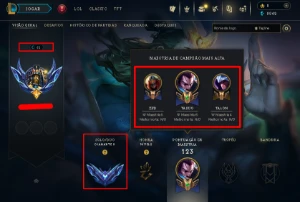 [Conta Br] Dima 4 Soloq+skins+mmr Bufado Fila Mestre+zaahen - League of Legends LOL