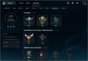 Conta league of legends com 138 skins e todos os champions LOL